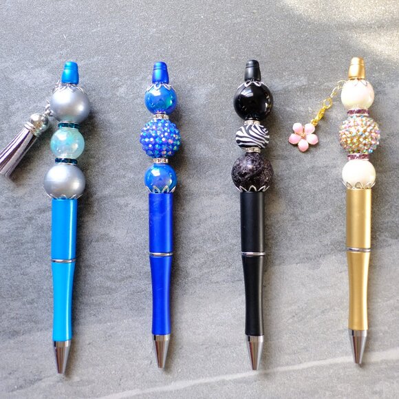 Beautiful Trending Beaded Pens, Handmade, ball point, charms, beads, journaling - Picture 1 of 5